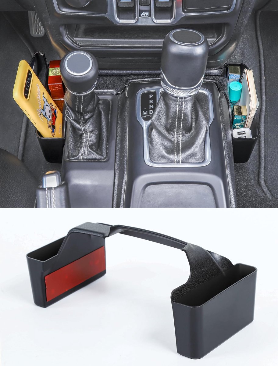 Opbergdoos Shifter Console - Compatibel met Jeep Wrangler JL/JLU & Gladiator JT - Zwart - Creëer extra opslagruimte - ShopVlot