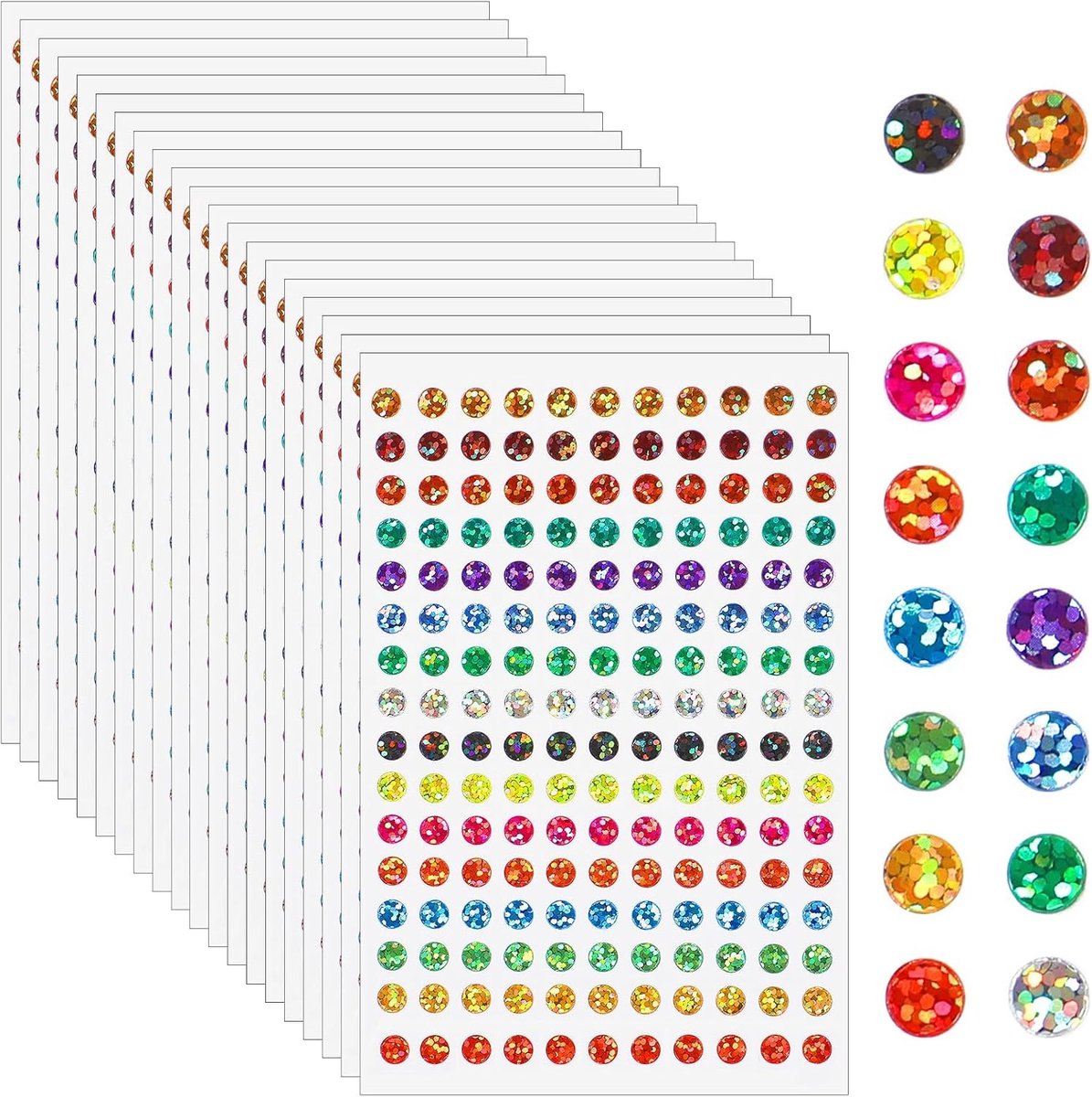 Kleurcodering Labels - 3520 Stuks Ronde Stickers in 16 Kleuren voor Gedragsmanagement, Planners en DIY Projecten