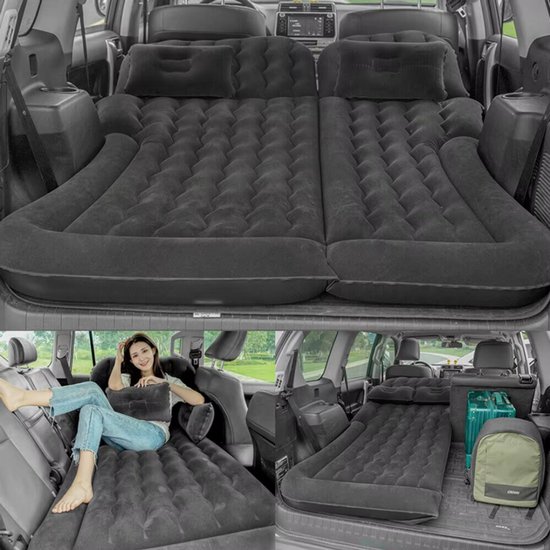 G&G luchtbed - Luchtbedden - Luchtmatras - Auto - 2 persoons - Kofferbak - Achterbank matras - 170x130x12cm - Tot 300kg - Zwart — afbeelding 2