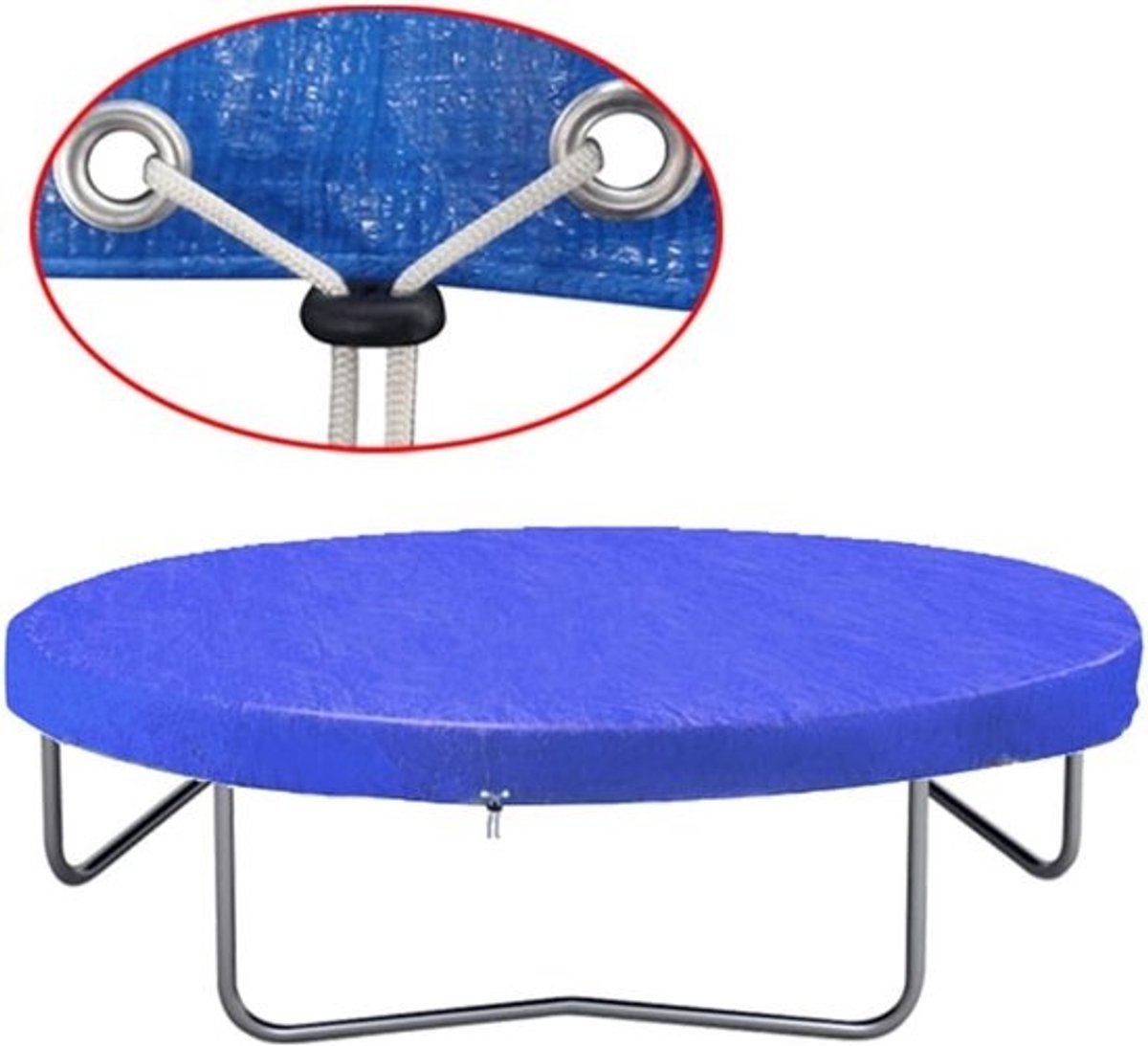 Trampolinehoes - Beschermhoes - Voor bescherming van de trampoline - Met gaten voor waterafvoer - 300 cm diameter