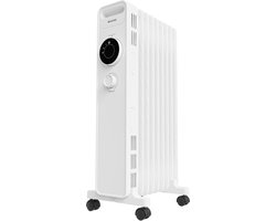 Auronic Olieradiator - 2000W Heater - Tot 30m² - Elektrische kachel - Thermostaat - 3 Standen - Wit