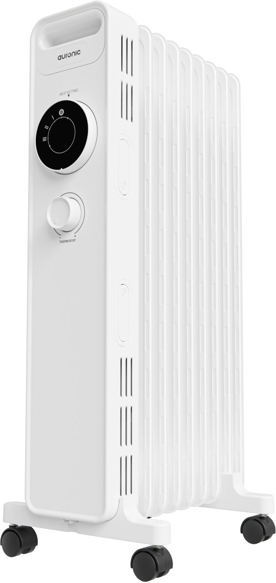 Bol.com Auronic Olieradiator - 2000W Heater - Tot 30m² - Elektrische kachel - Thermostaat - 3 Standen - Wit aanbieding