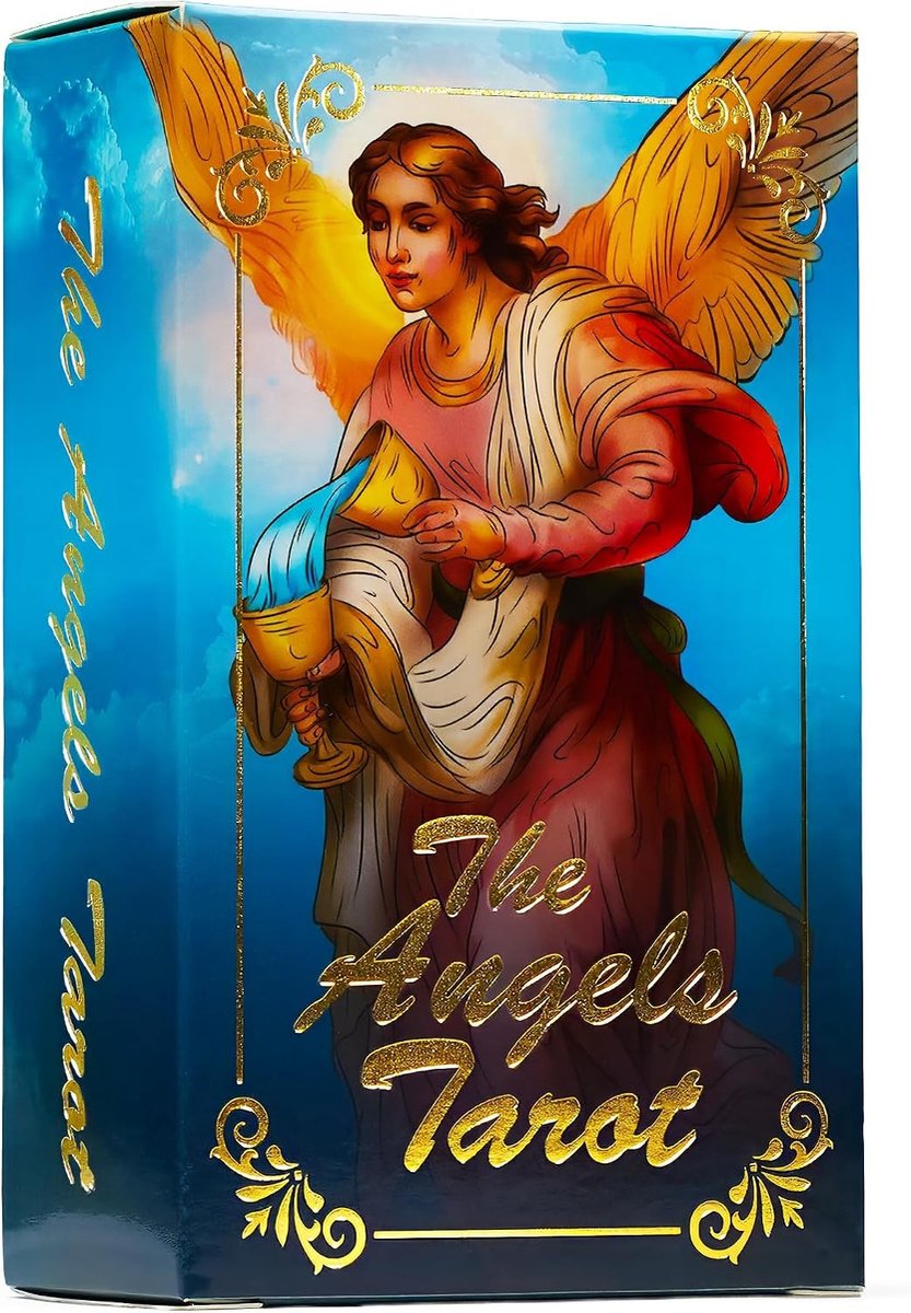 Engelen Tarot Kaarten Deck - Goud - Hoogwaardige Kaarten met Luxe Afwerking - Voor Spirituele Groei en Inspiratie