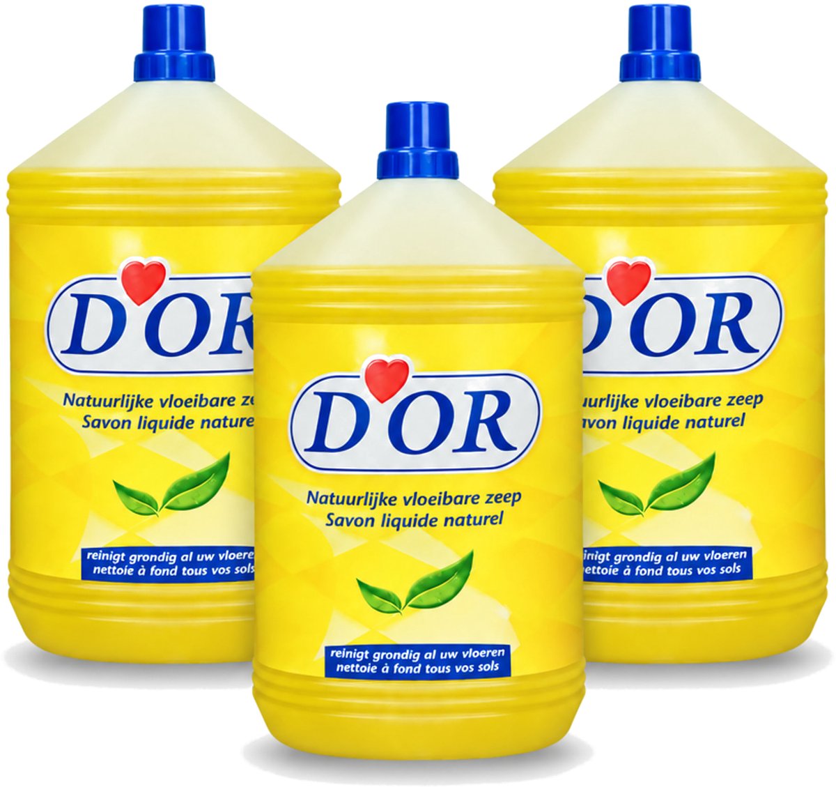 3 x D'Or - Natuurlijke Vloeibare Zeep - Voor Vloeren en Tegels - 5 liter - Bulkverpakking - 3 stuks