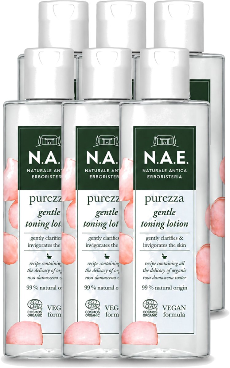 6 x N.A.E. - Toning Lotion - Zuiverend & Hydraterend - Biologisch & Vegan - 200ml - Voordeelverpakking - 6 stuks