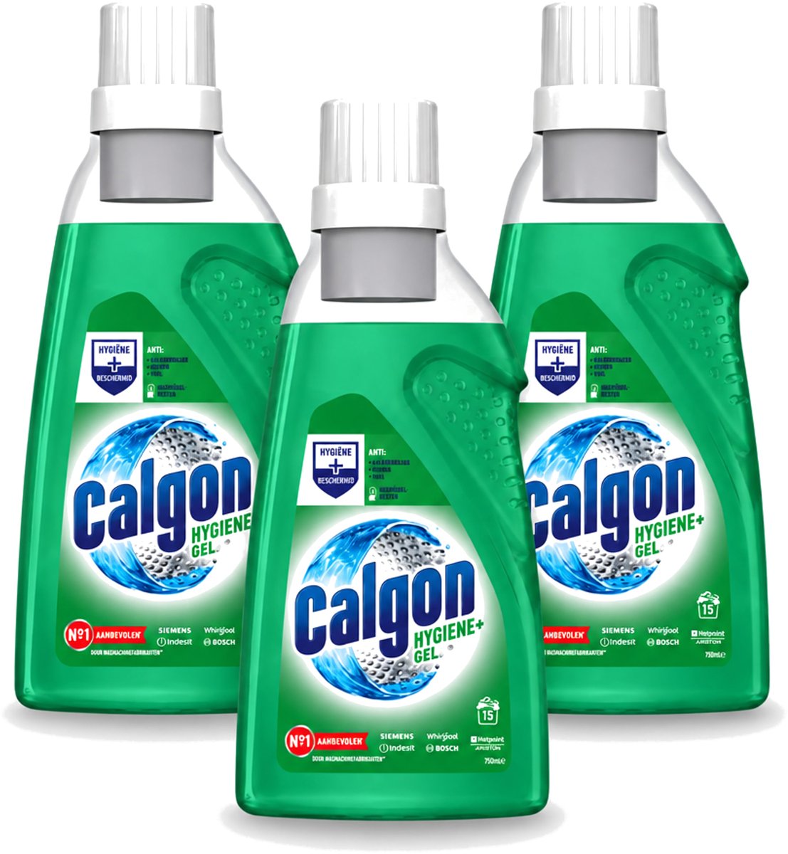 3 x Calgon – Wasmachinereiniger Gel – Hygiene+ – 750 ml - Voordeelverpakking - 3 stuks