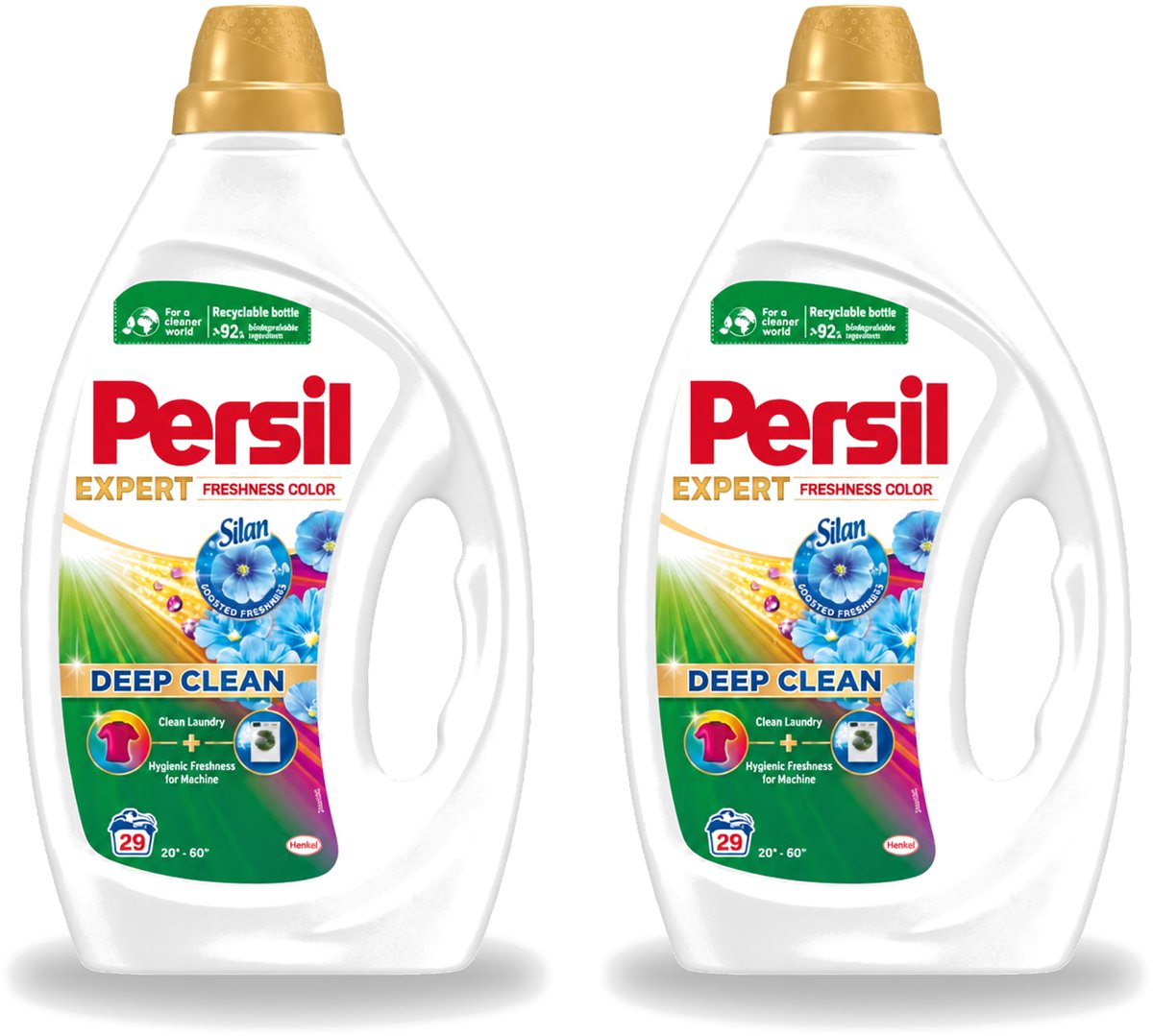 2 x Persil Expert - Vloeibaar wasmiddel - Gekleurde Was - Silan Boosted Freshness - 29 Wasbeurten - Voordeelverpakking - 2 stuks