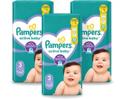 3 x Pampers – Luiers – Active Baby Maat 3 – 54 Luiers - Voordeelverpakking - 3 stuks