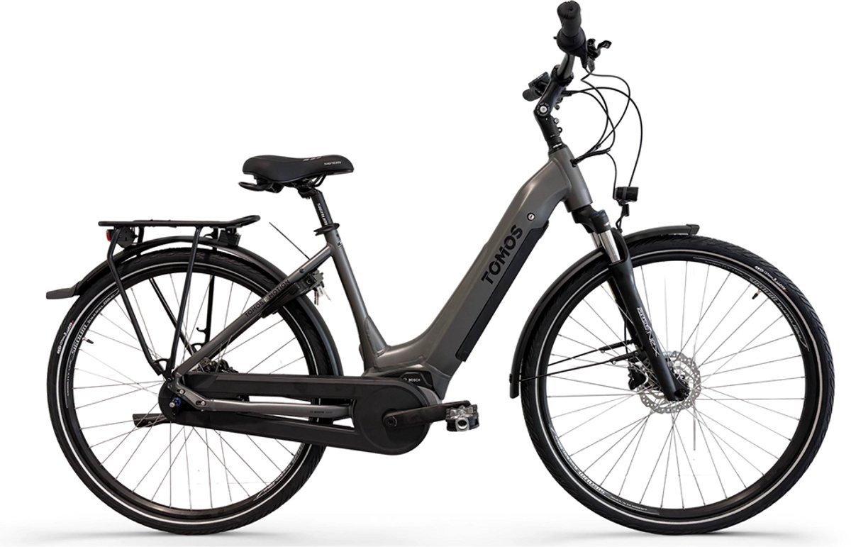 Tomos EB 25 - Elektrische Fiets - 250W middenmotor - 7 versnellingen - Hydraulische schijfremmen - 500Wh accu - Grijs