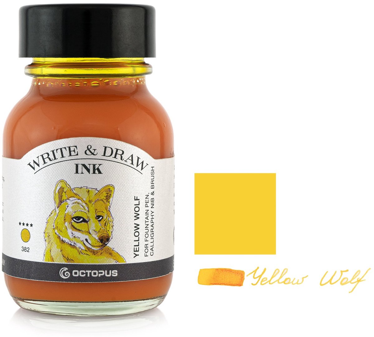 Octopus - Vulpen inkt - Schrijfinkt - Tekeninkt - 50 ml - Yellow Wolf