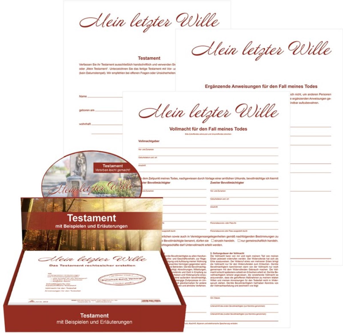RNK Verlag testament formulier 'Mijn laatste wil', 220 × 162 mm, 10 sets