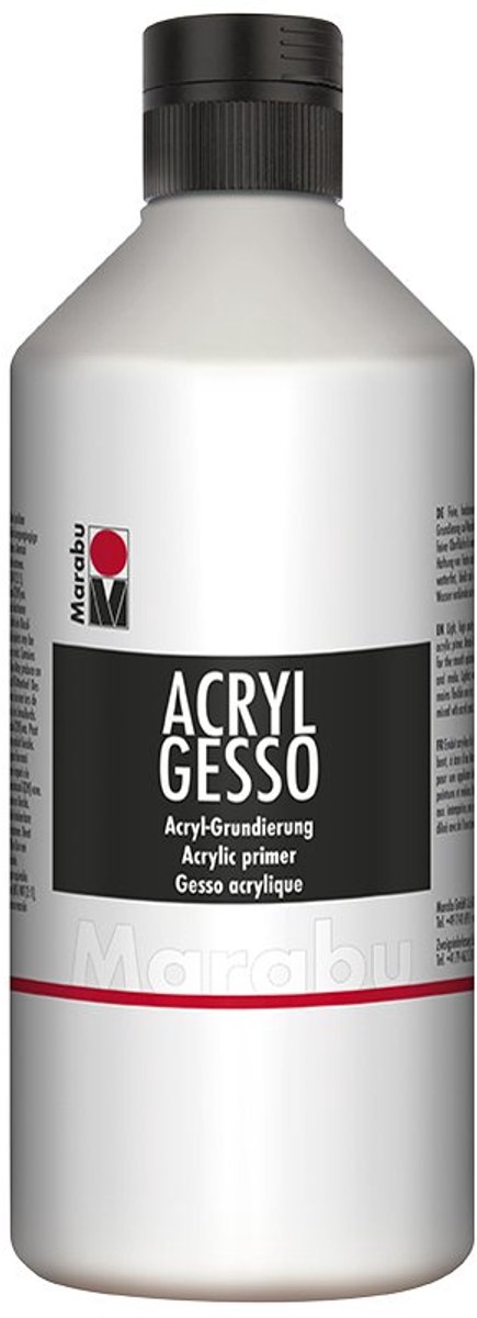 Marabu acryl gesso primer, wit, 500 ml
