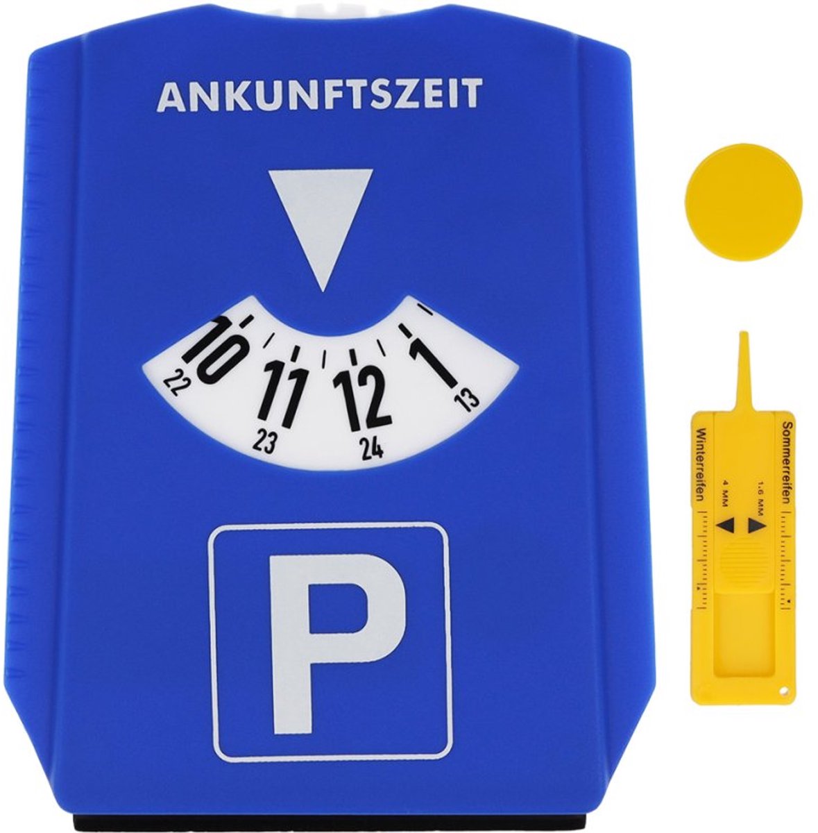 FIRST AID ONLY 5-in-1 multifunctionele parkeerschijf, kunststof, blauw