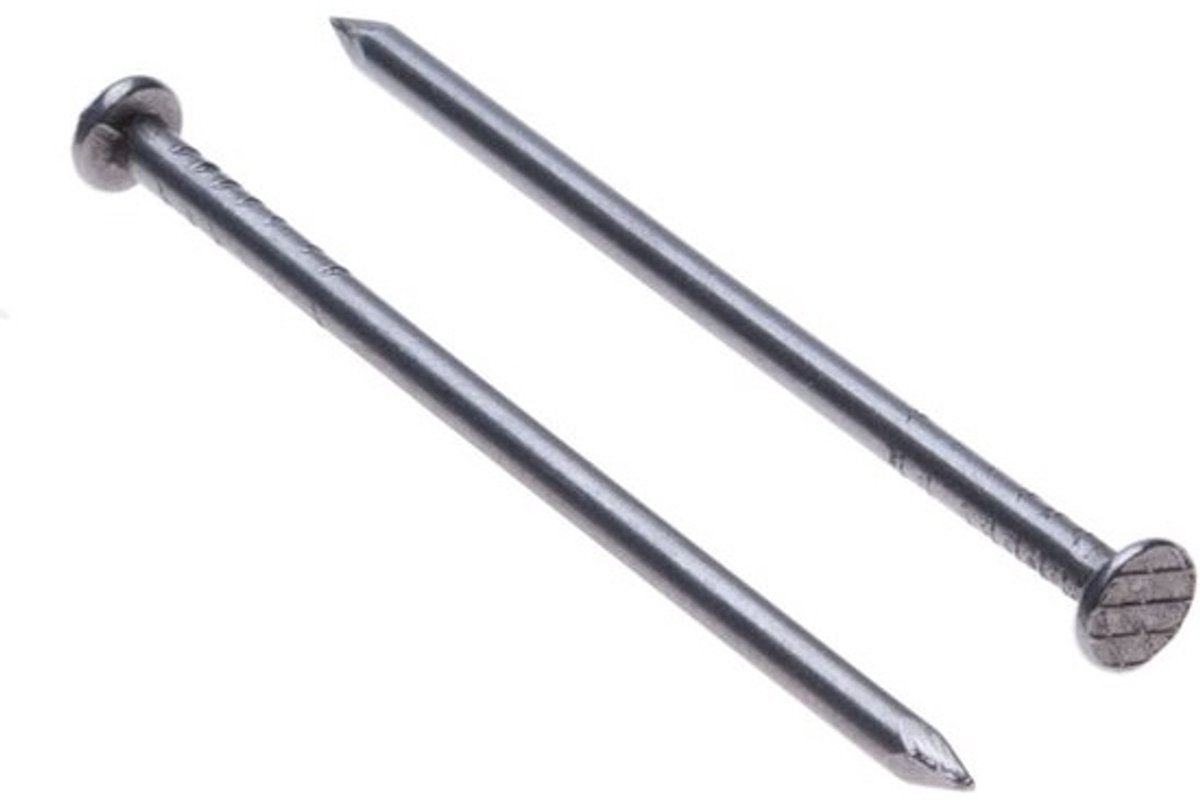 Houtspijkers - Bevestigingsmateriaal - Voor doe-het-zelfprojecten - Platte ronde kop - 1.8x50 mm - Zwart