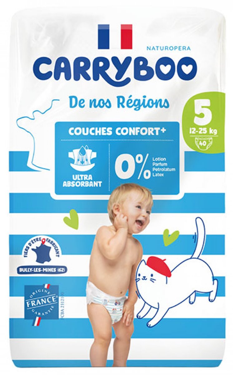 Carryboo De Nos Régions luiers maat 5 | 40 stuks