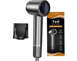 Ted Hilley VelvetDry - Ionische Fohn met Concentrator voor Glad en Steil Haar - Haardroger Haarfohn - 150.000 rpm - [Beste Fohn 2026]