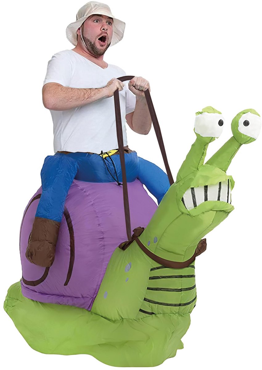 Inflatable Snail Disguise - Unusual Costume Adult size 160 to 190cm - Made of highly resistant Polyester - ShopVlot