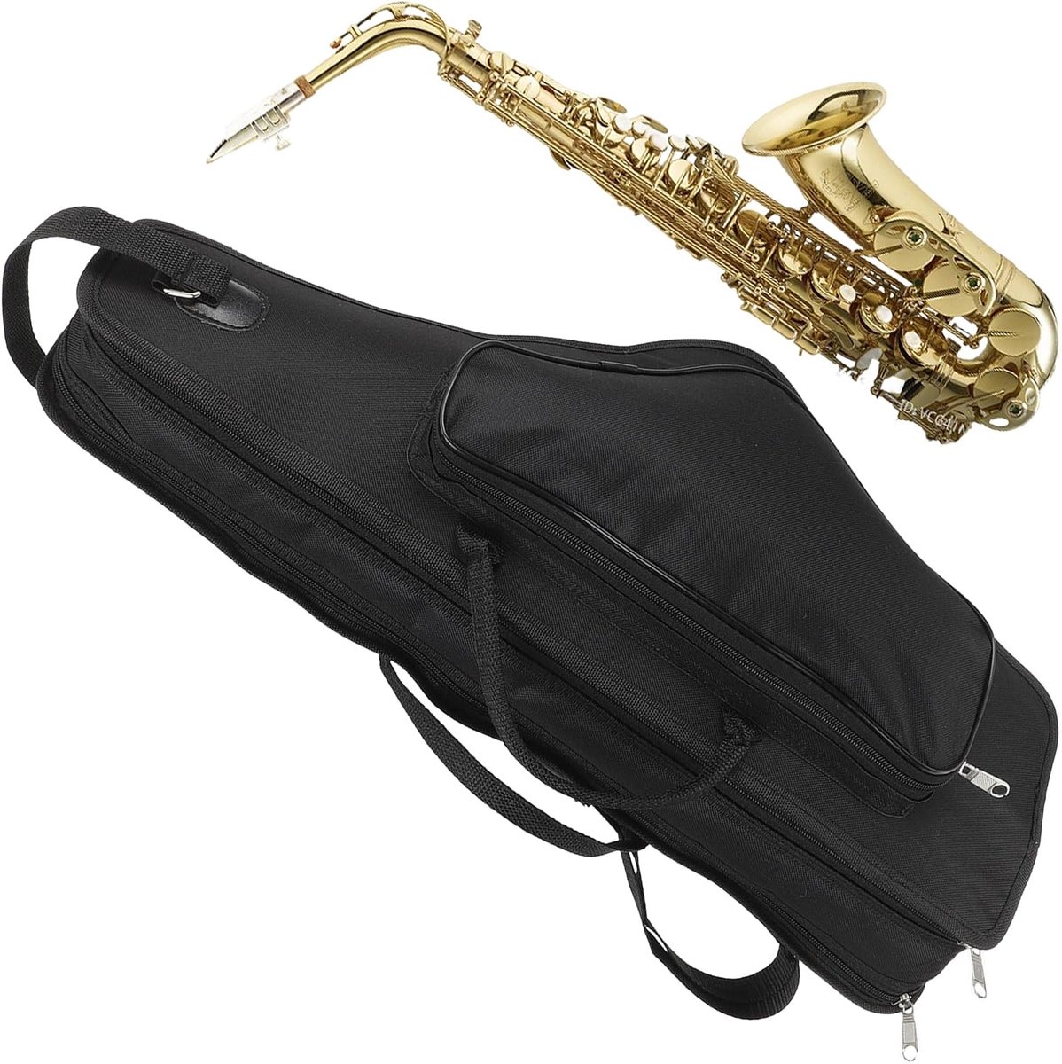 Sax Case, 64 * 28 * 5cm, Mid range saxofoon tas, Gepolsterde Saxofoon Case, gemaakt van waterdicht materiaal, Saxofoon - ShopVlot