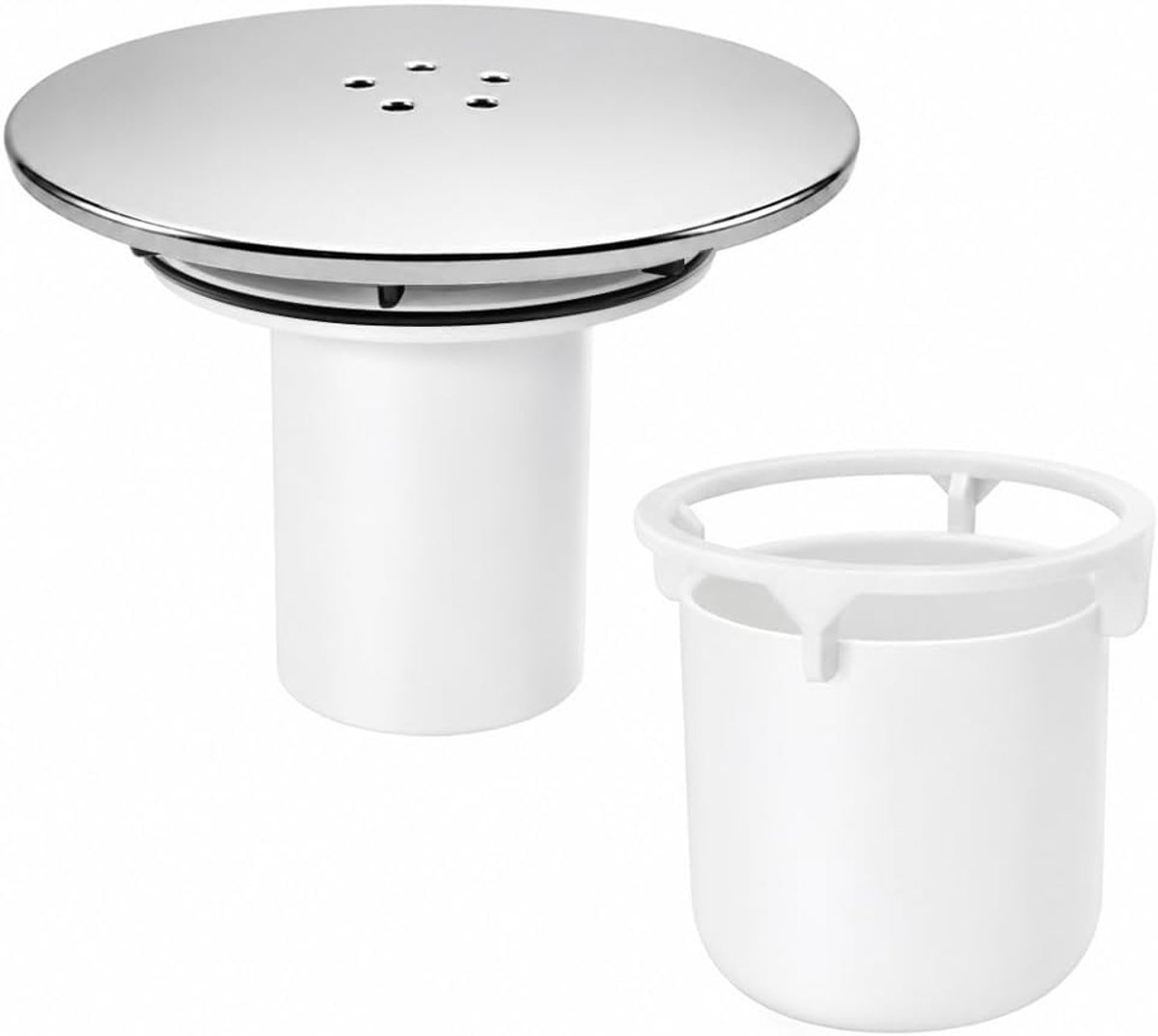 Douche Afvoer Cover Vervanging 115 MM Afneembare Douche Val Cover Fast Flow Douche Plug Haar Trap Voor 90MM Afvoer - ShopVlot