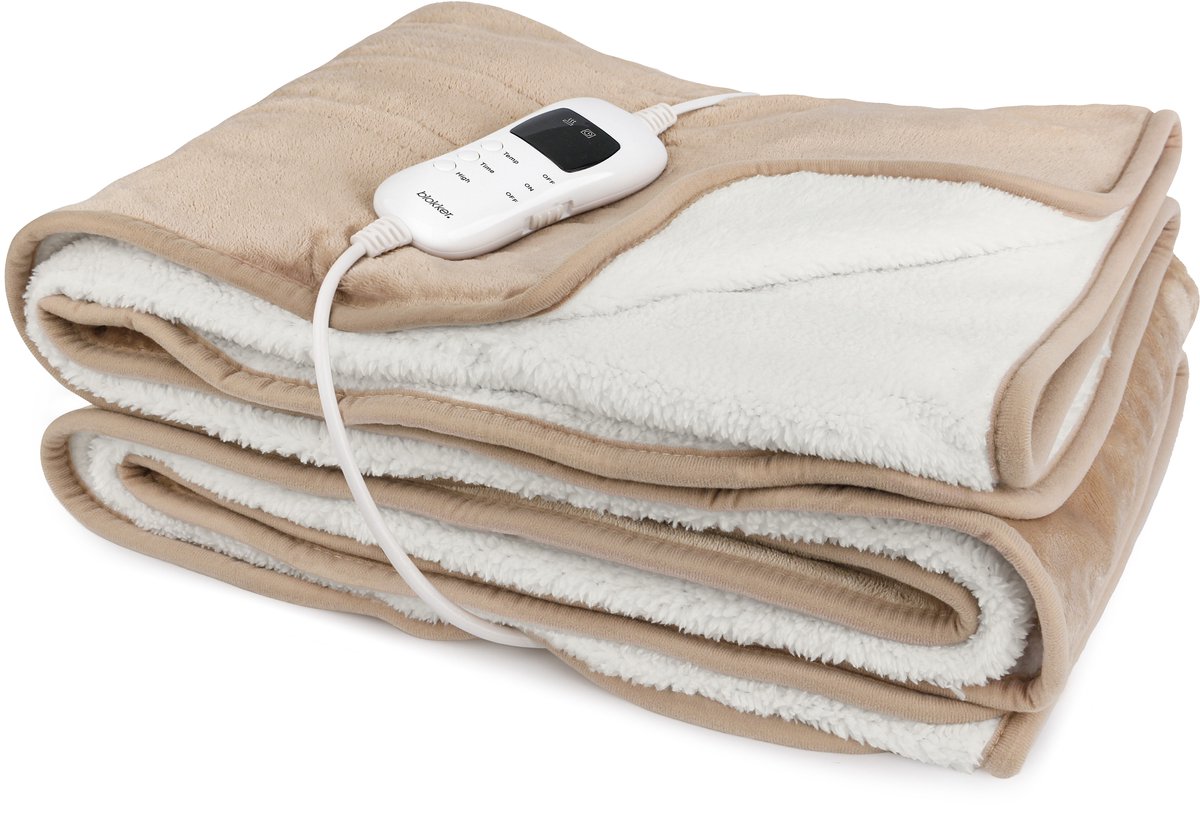Blokker Elektrische Deken - 9 instellingen - Auto uitschakeling - Timer - Fleece - Digitaal display - Wasmachine wasbaar - EBL-127162.2 Roze
