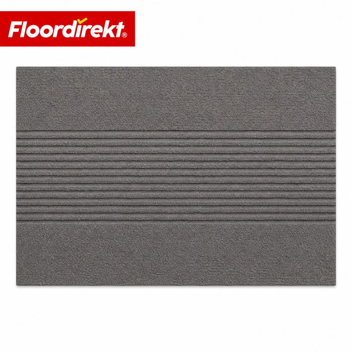 Floordirekt Circa Deurmat – Wasbaar – Antislip – Grijs gestreept – 60 × 90 cm