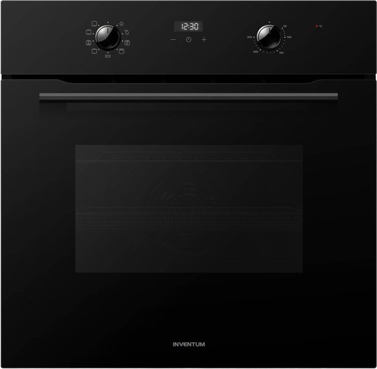 Inventum IOH6070GK Inbouwoven - 70L - Hetelucht/Airfry & Grill - 60cm - 50-250°C - 8 standen - Zwart
