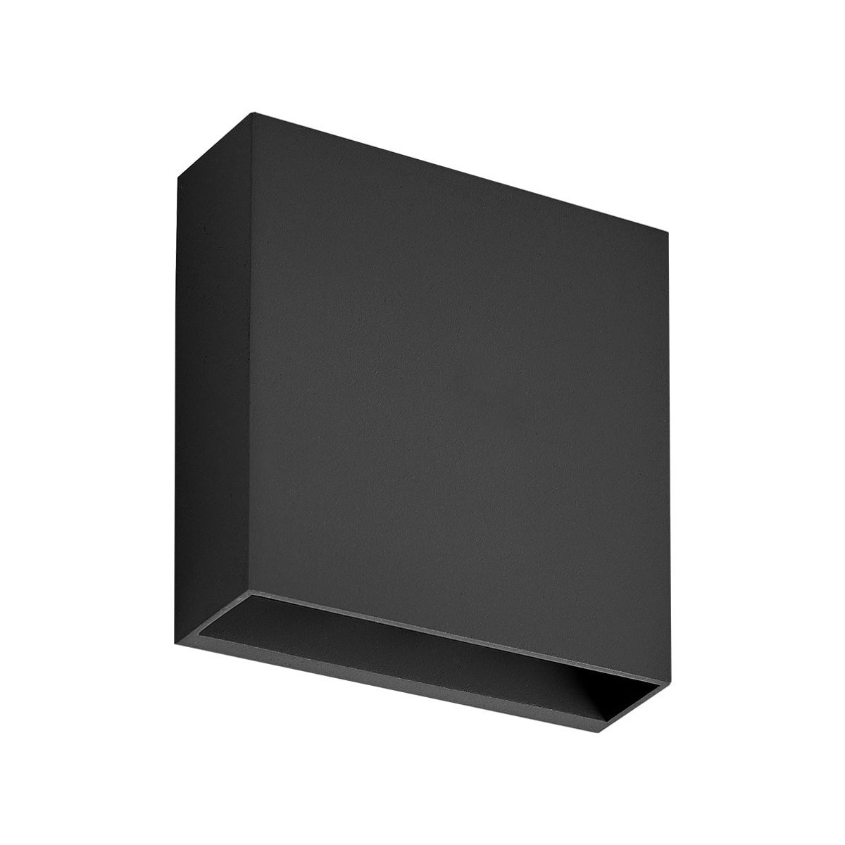 Orion II LED wandlamp zwart, 5,7W, 570 lumen, 3000K warm wit, IP65, licht boven en onder, 140x130x40mm