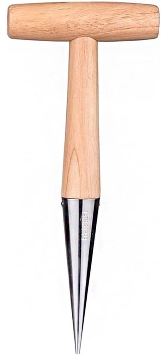 Handdibber - Plantensteker - bollenplanter - Tuinieren - zaaien - Houten handvat - roestvrij staal - 27 x 10 x 3 cm