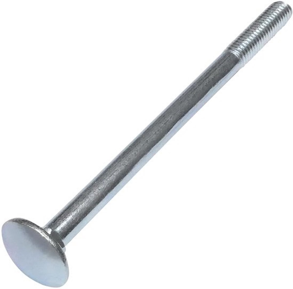 Rondekopschroeven - Vierkante kraagbouten - voor timmerprojecten - Verzinkt staal - M6 x 90 mm - Zilver