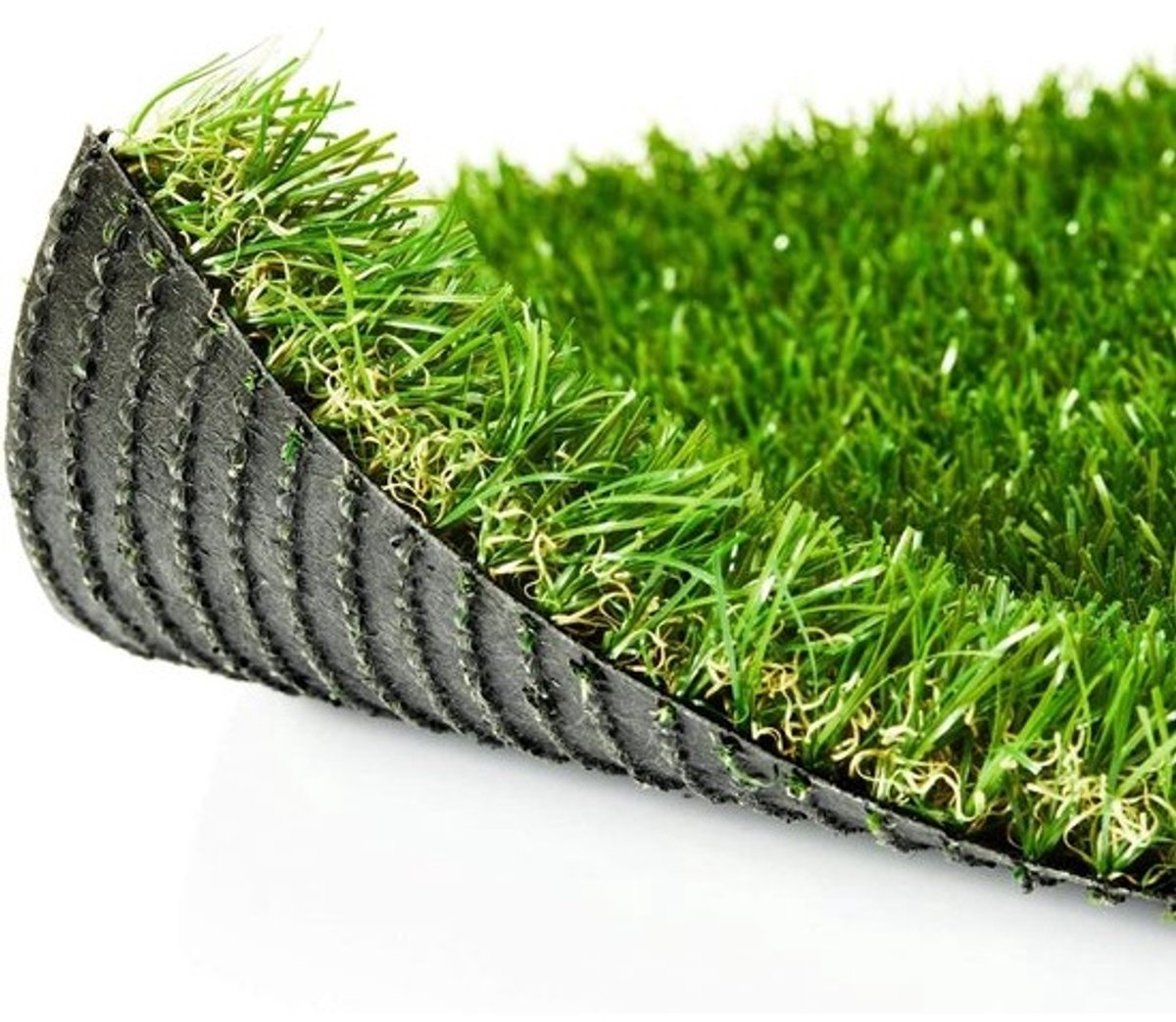 Kunstgrastapijt - Kunstgras voor buiten - Tuindecoratie - Realistisch, dik gras - 3 x 8 meter - Groen