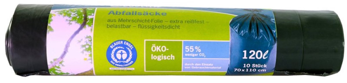 Secolan® afvalzakken, materiaal recycling-polyetheen, 120 of 200 liter, per rol
