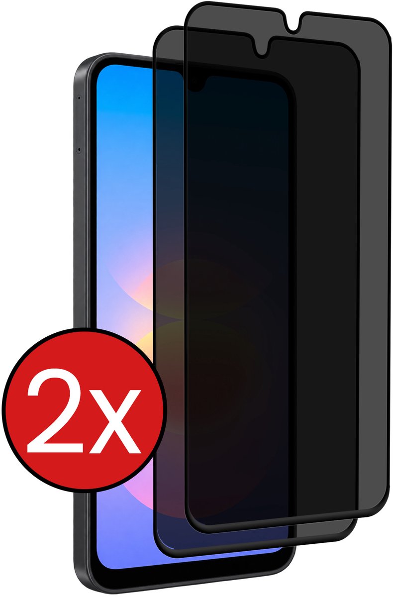 Screenprotector - 2 Stuks - Geschikt voor Samsung Galaxy A18 - Privacy Filter - Beschermglas - Gehard Glas - Tempered Glass - Screen Protector