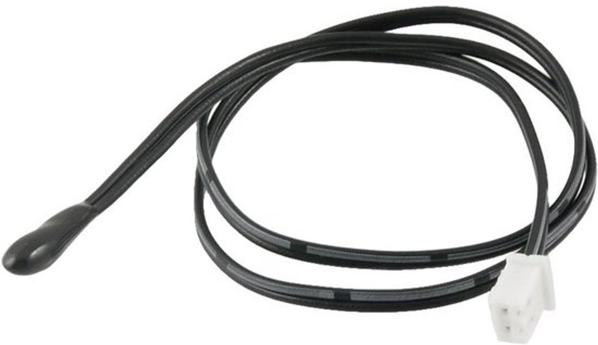 Temperatuursensor - Vervangende kop - Voor aircometing - Epoxygecoat - 40 cm lang - Zwart