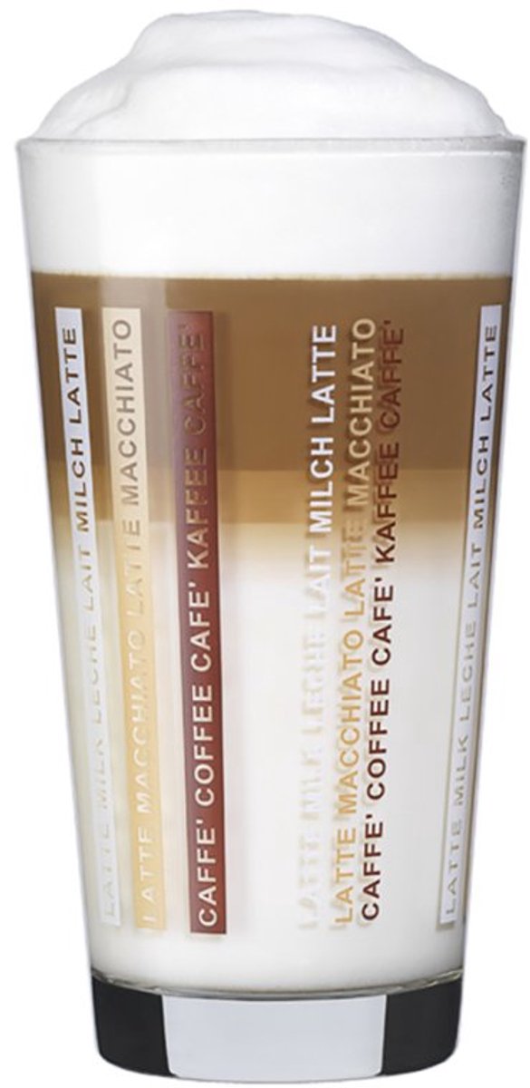Esmeyer latte macchiato glas LINES, 370 ml, vaatwasserbestendig, 12 stuks