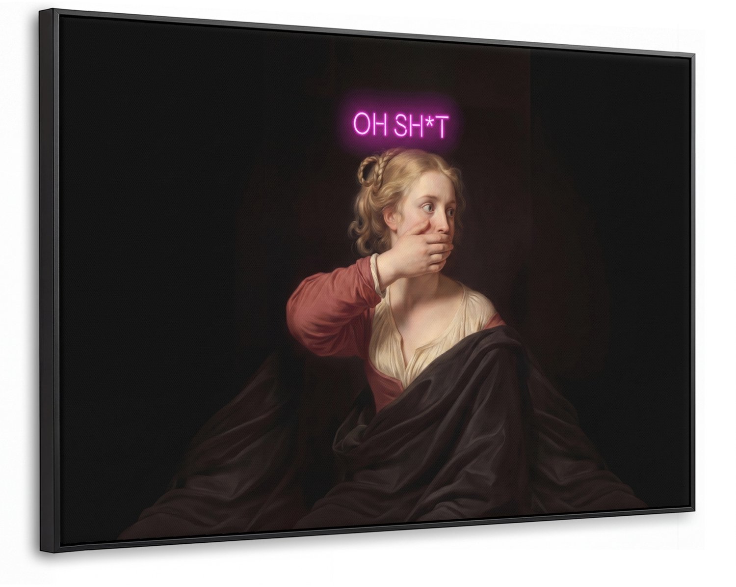 Canvas Schilderij met Baklijst 90x60cm - Quote - Neon - vrouw - Muurdecoratie woonkamer - Slaapkamer decoratie - Kamer accessoires - Schilderijen op canvas met lijst