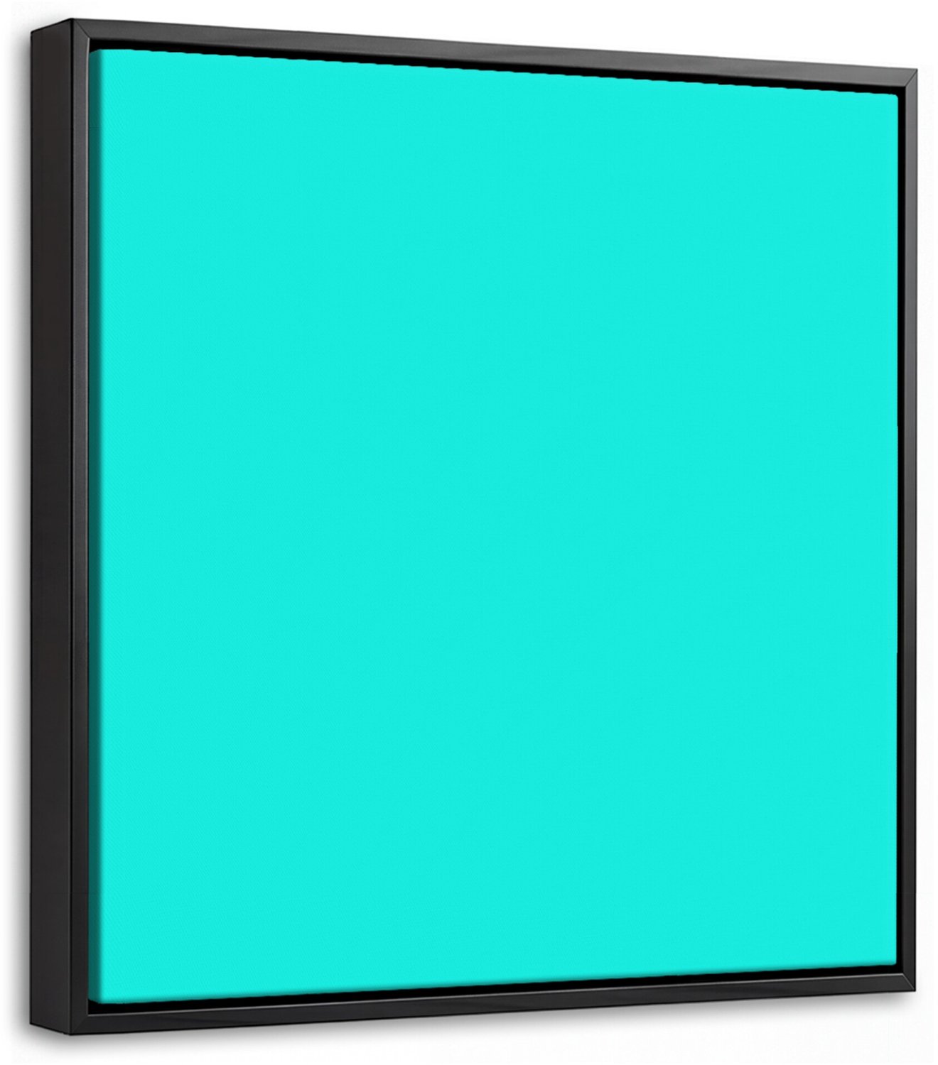 Canvas Schilderij met Baklijst 20x20cm - Vivid - Aquamarine - Turkoois - Muurdecoratie woonkamer - Slaapkamer decoratie - Kamer accessoires - Schilderijen op canvas met lijst