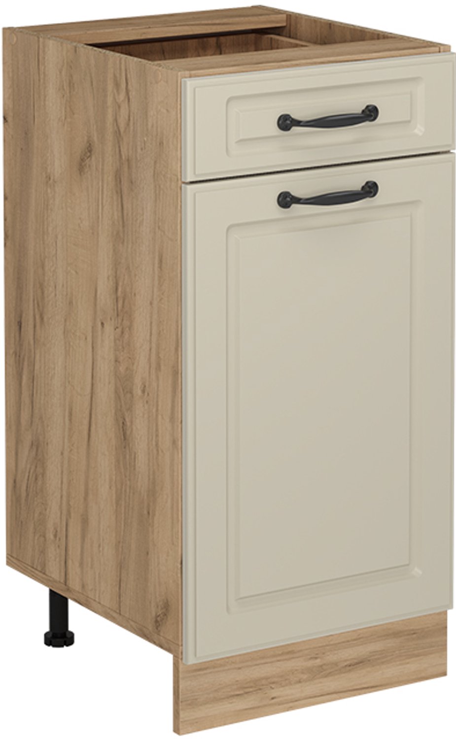 Vicco Keukenonderkast R-Line, Zand landelijk/Goudkleurig Eiken, 40 cm zonder werkblad