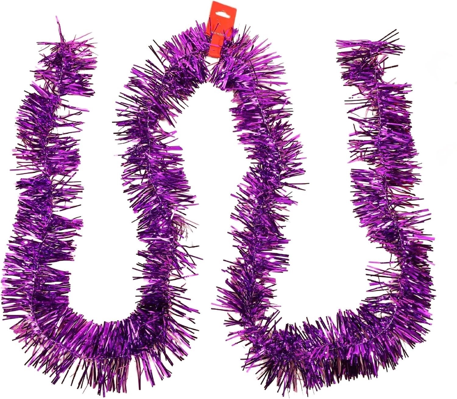 Lange Kerstguirlande van Glanzend Metaal, Perfect voor Feestdecoratie, Verjaardag en Nieuwjaar, 40 m – foto 4
