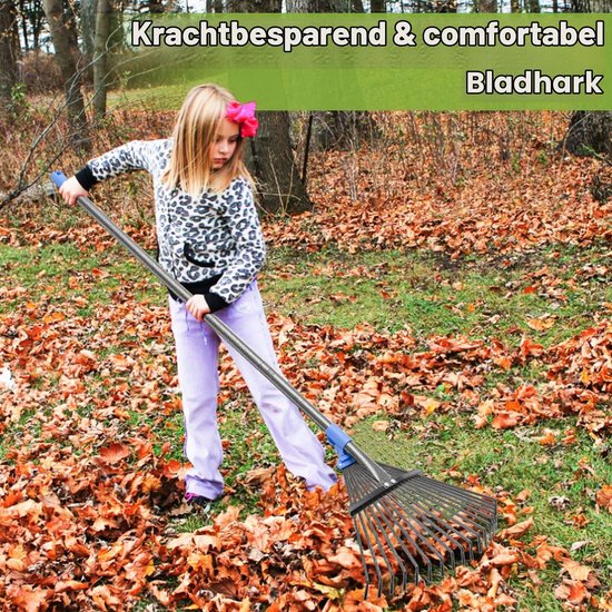 Bladhark - 18 stalen tanden - Verstelbare kop 25-45 cm — afbeelding 3
