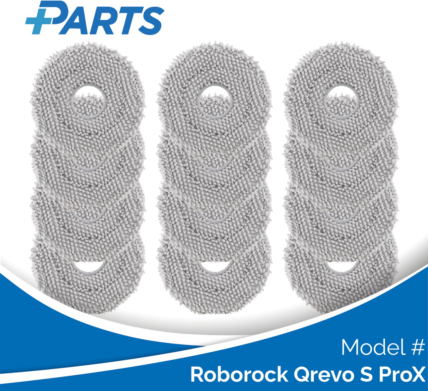 Plus.Parts Roborock Qrevo S ProX Dweilpads (12 Stuks, Plus.Parts® alternatief voor 8.02.0246) Overig