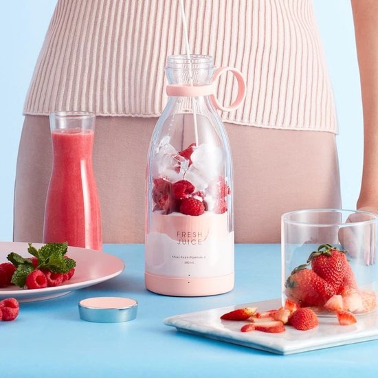 Draagbare blender - 350 ml - USB oplaadbaar - Roze — afbeelding 4