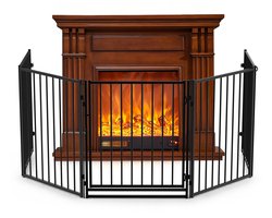 Aufun Veiligheidshek voor open haarden -Opvouwbare barrière, deurhek, beschermhek -Ovenhek voor huisdieren