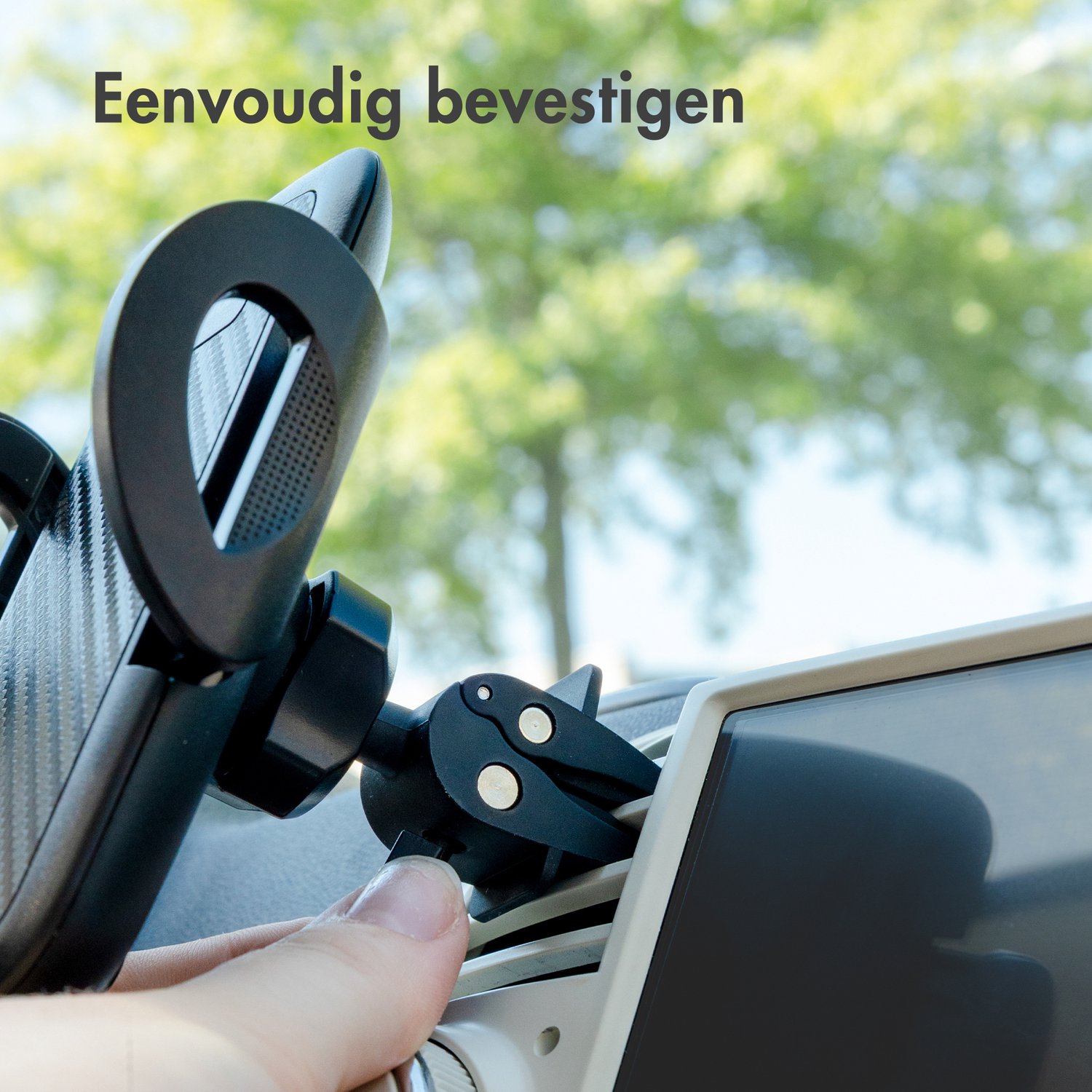 imoshion Telefoonhouder Auto Ventilatie rooster - Verstelbaar en 360° Draaibaar - GSM Houder - Universeel - Carbon Auto Accessories – foto 2