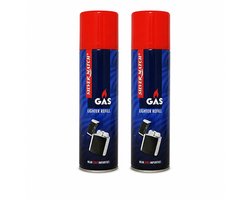 Silver Match Aanstekergas 2x300 ml - Butaan Gas Navulling - Lighter Refill Gas - Gasbus voor Aanstekers, Gasaanstekers en Keukenbranders