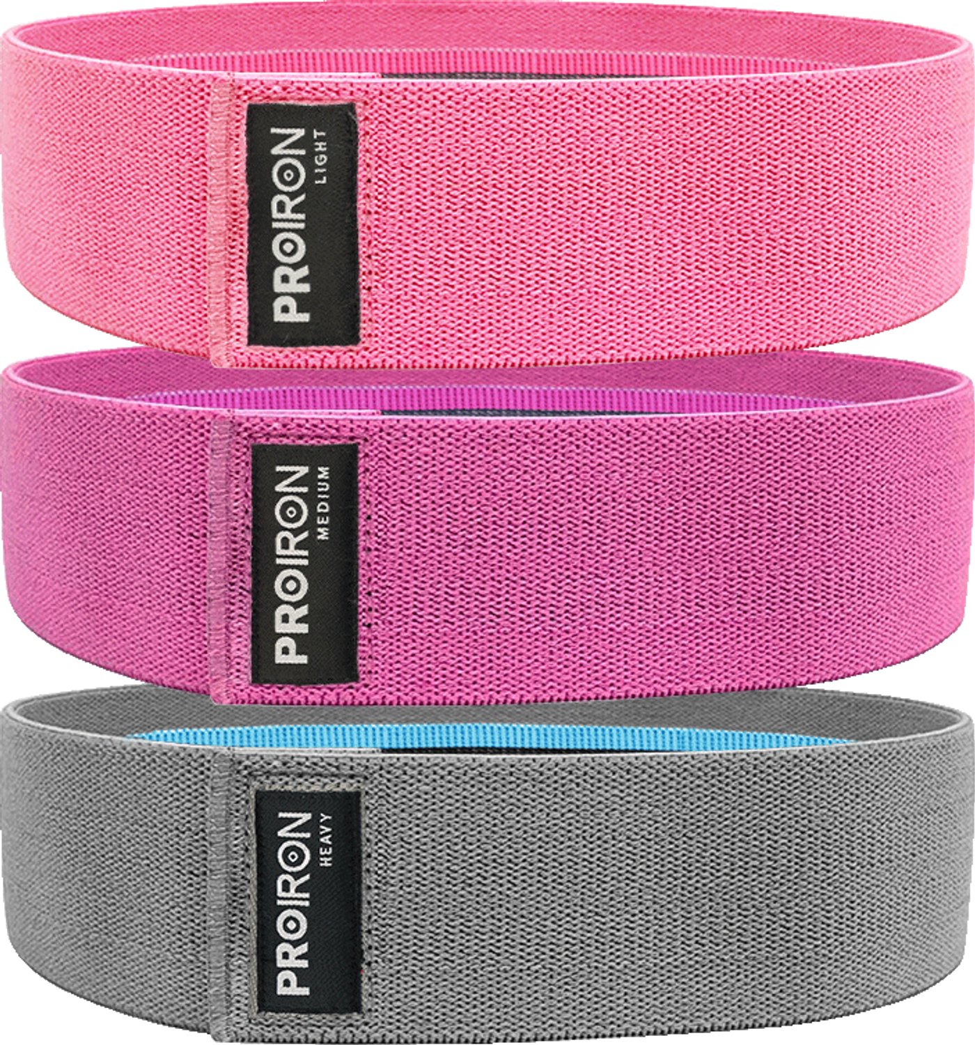 PROIRON Stoffen Hip Bands - Set van 3 - Licht, Middel en Zwaar