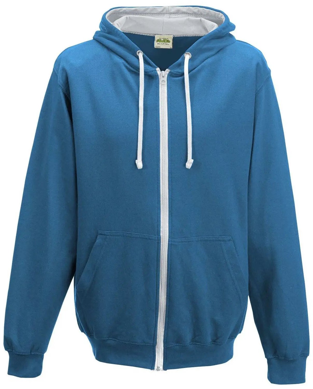 Just Hoods Varsity Zoodie JH053 SAPPHIRE /HEATHER XXL Grijs