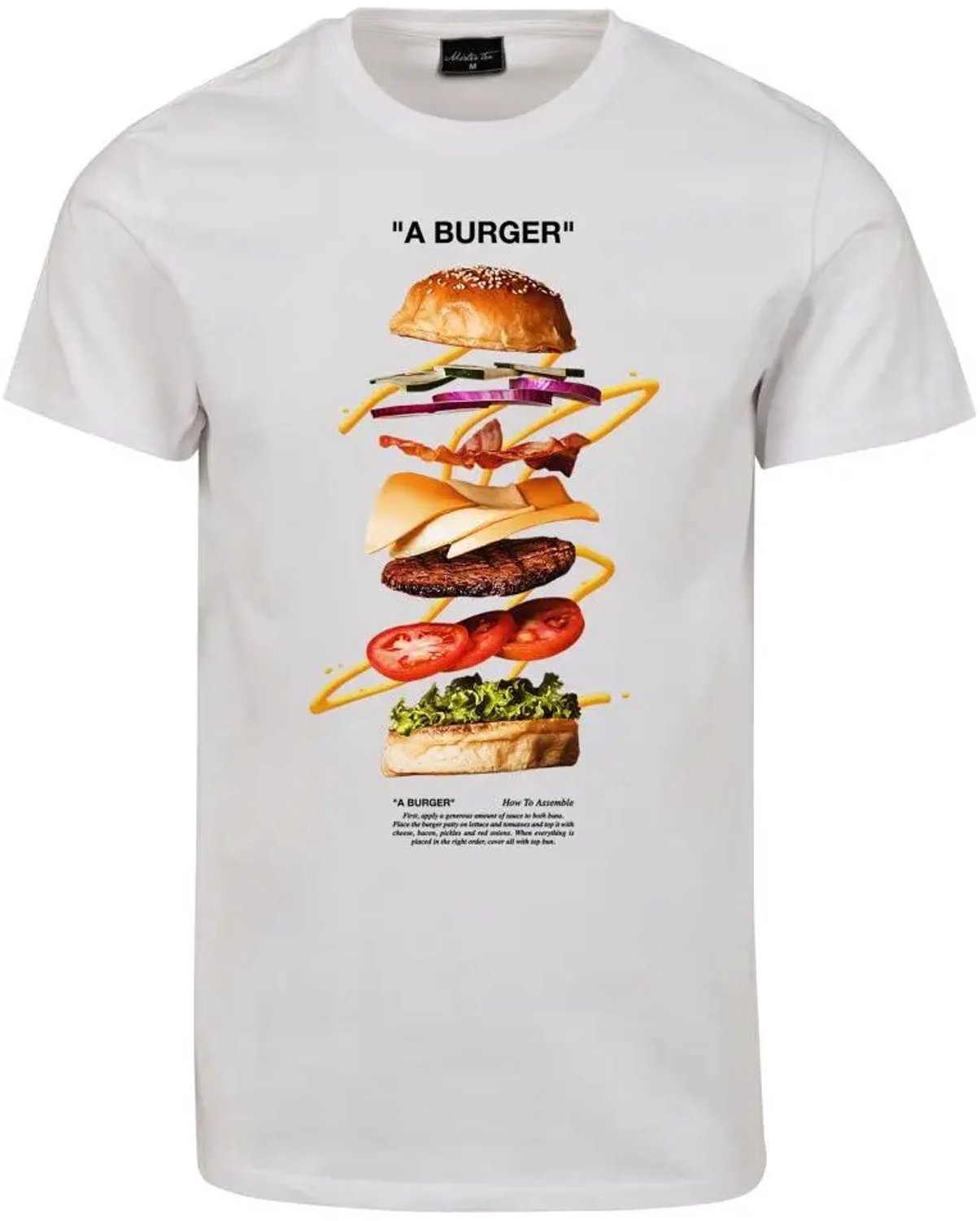 T-shirt Mister Tee Burger Wit