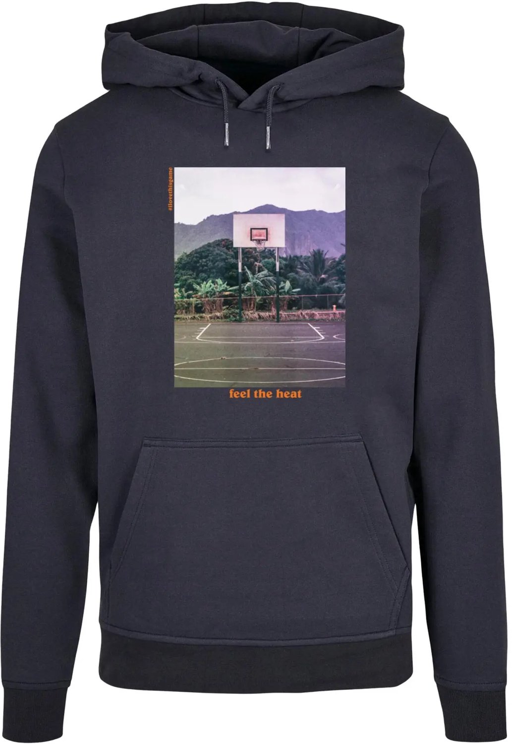 Hoodie Mister Tee Feel The Heat Basic Blauw