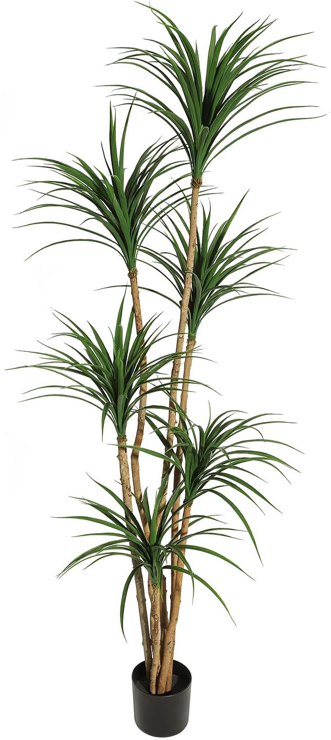 Triumpunpre 180cm Zeer levensechte kunstmatige Dracaena: decoratieve kunstplant met vormbare takken voor woning en kantoor