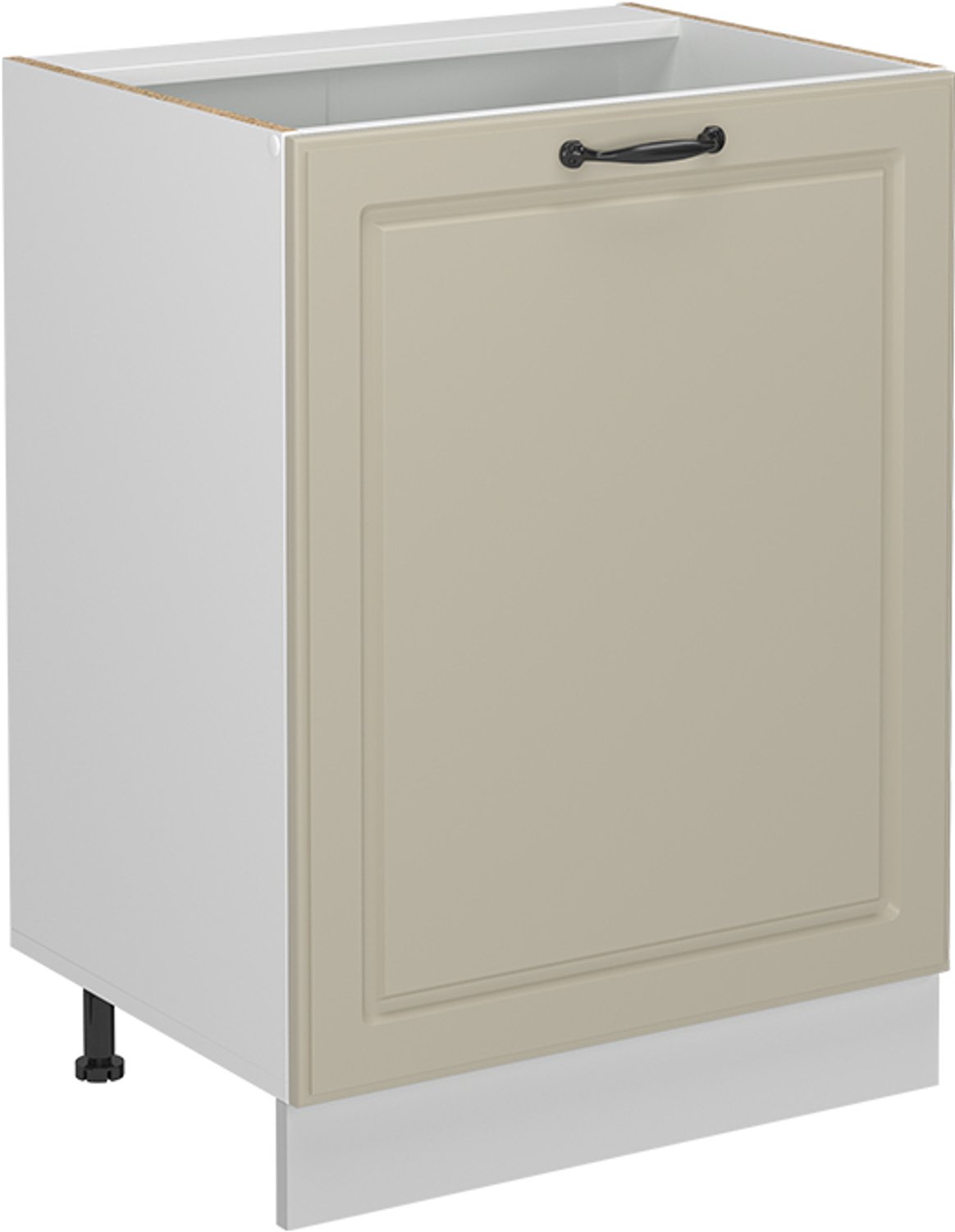Vicco Keukenonderkast R-Line, Zand landelijk/Wit, 60 cm met 1 deur zonder werkblad